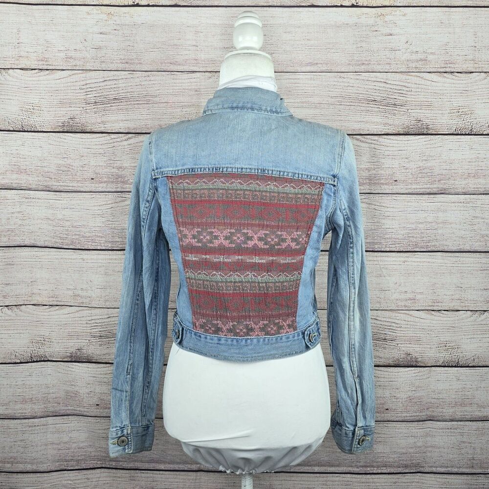 American Eagle Western Aztec Boho Embroidered Jea… - image 4